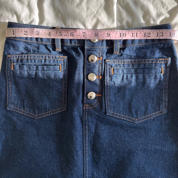 APC denim a-line skirt size 34 (size 2, XS) brand new - Picture 6 of 11